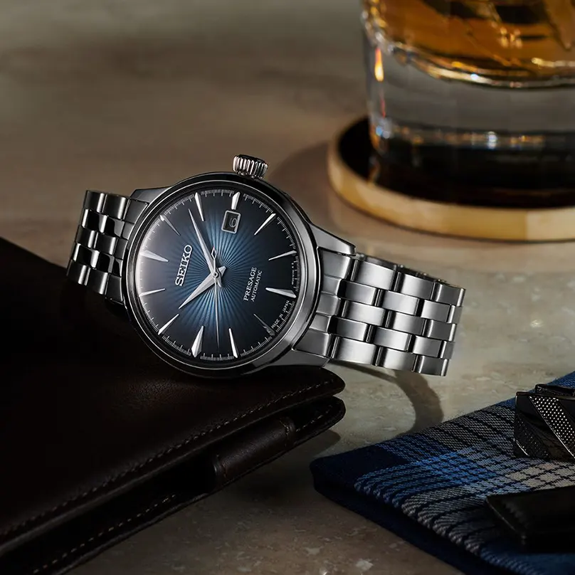 Seiko Presage Cocktail Time Blue Dial Men's Watch- SRPB41J1